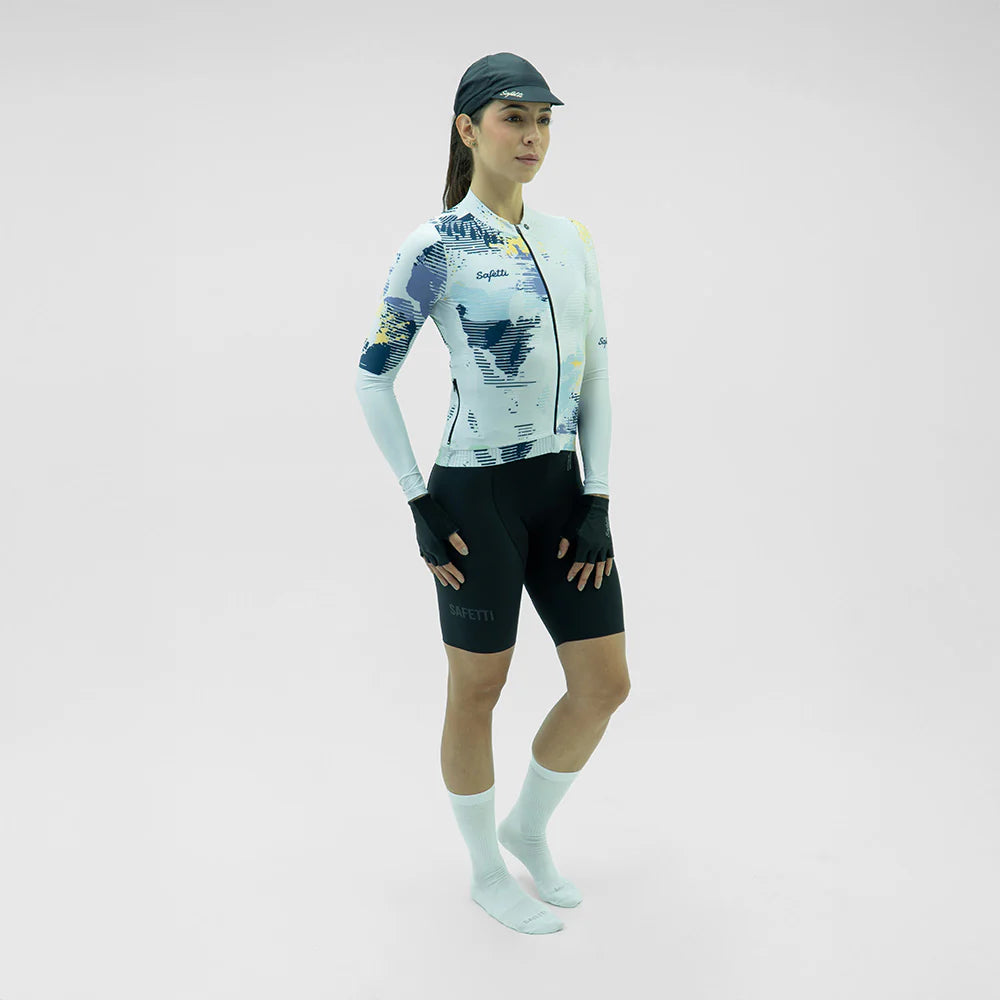 TRICOTA CICLISMO M/L FRACT GRIS PARA MUJER