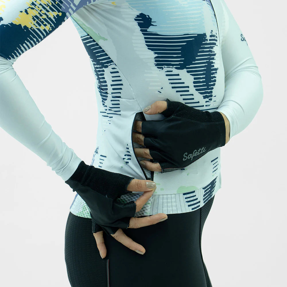 TRICOTA CICLISMO M/L FRACT GRIS PARA MUJER