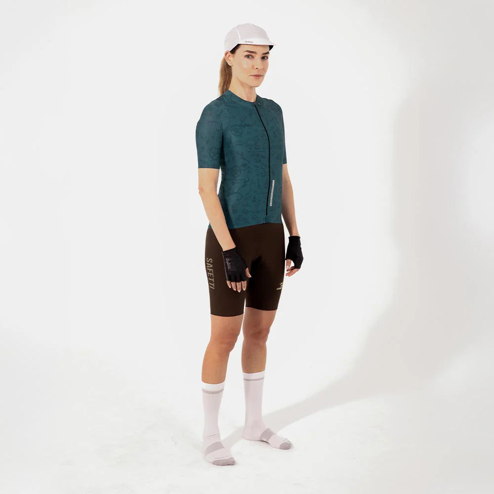 TRICOTA CICLISMO M/C CLASSIC PARTS ESMERALDA PARA MUJER