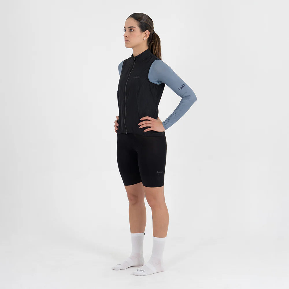 CORTA VIENTO CICLISMO NAPOLI CARBONE PARA MUJER