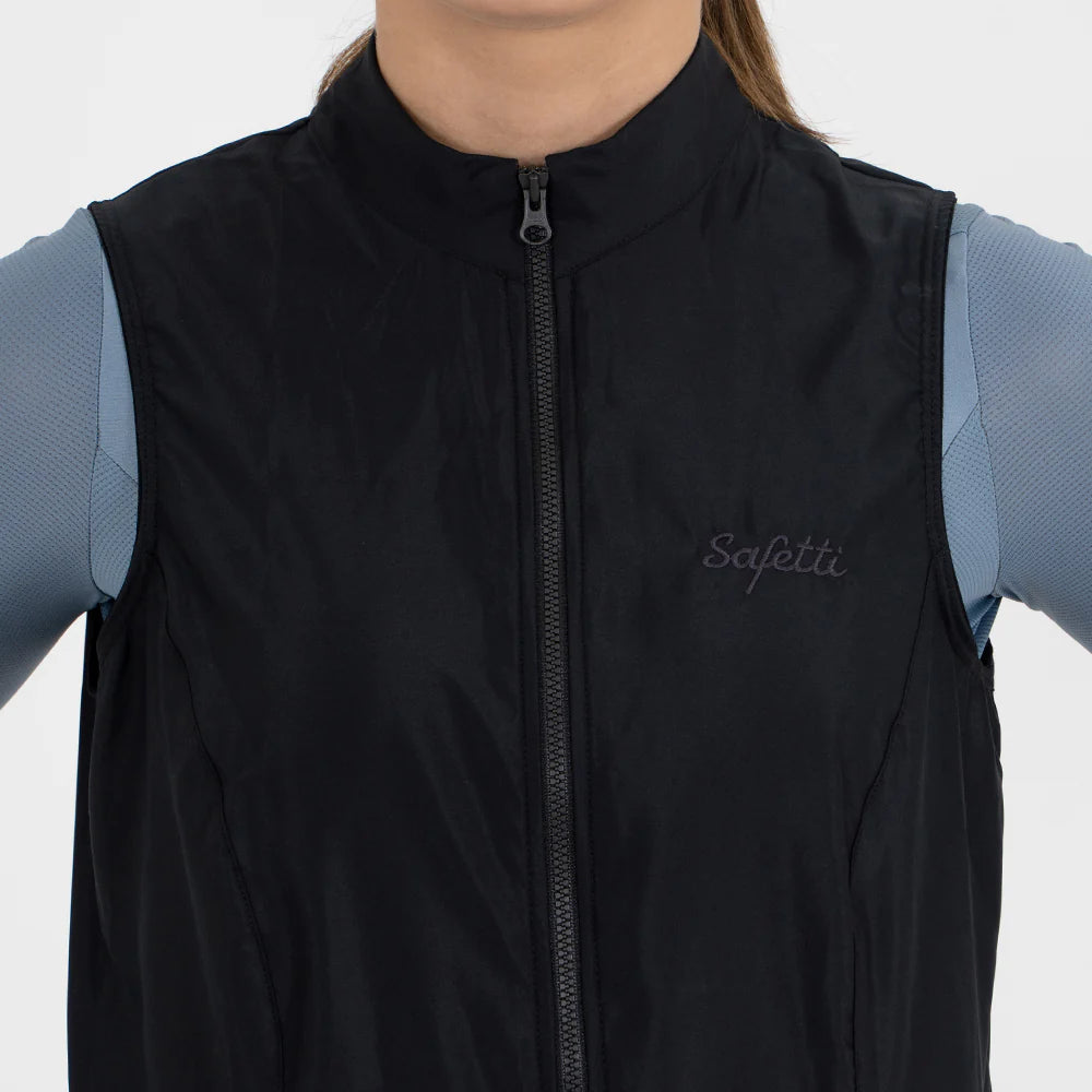 CORTA VIENTO CICLISMO NAPOLI NERO PARA MUJER