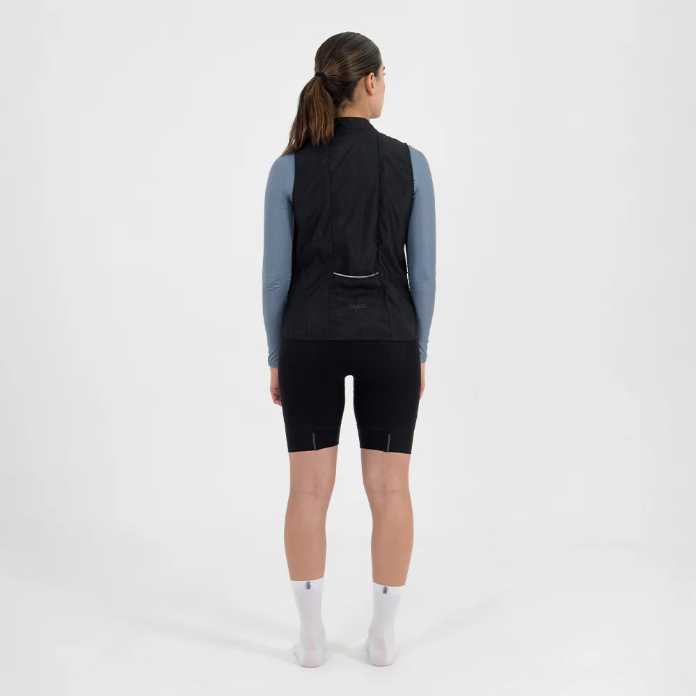 CORTA VIENTO CICLISMO NAPOLI NERO PARA MUJER