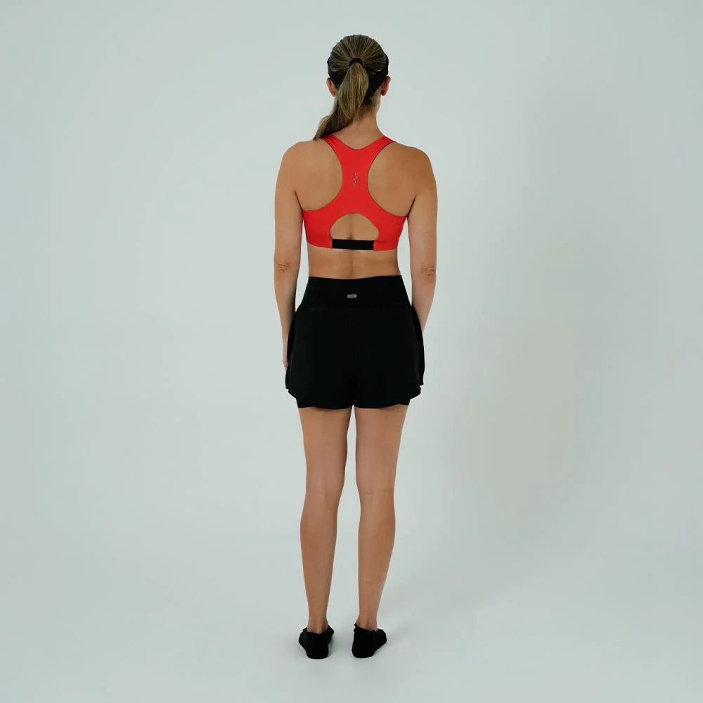 CALZA RUNNING/PÁDEL CON SHORT BREEZE NERO PARA MUJER