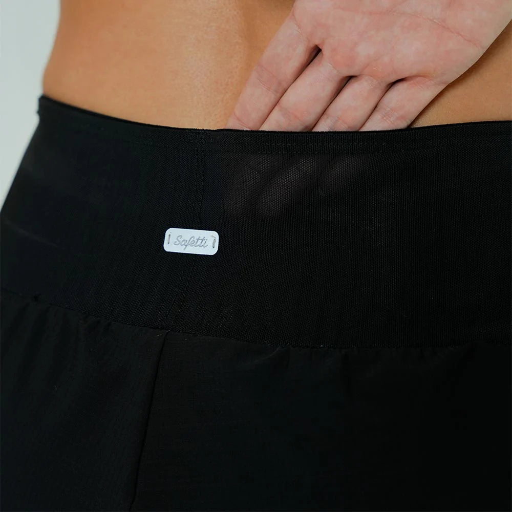 CALZA RUNNING/PÁDEL CON SHORT BREEZE NERO PARA MUJER