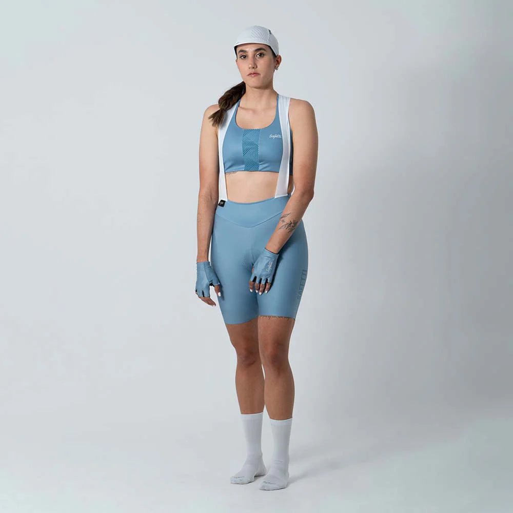 CALZA CICLISMO GIRONA COLORS AZUL POLVO PARA MUJER NEW